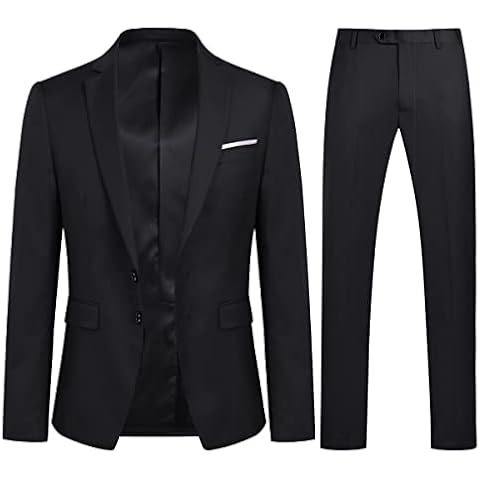 YOUTHUP Slim Fit 2 Piece Suit Cover