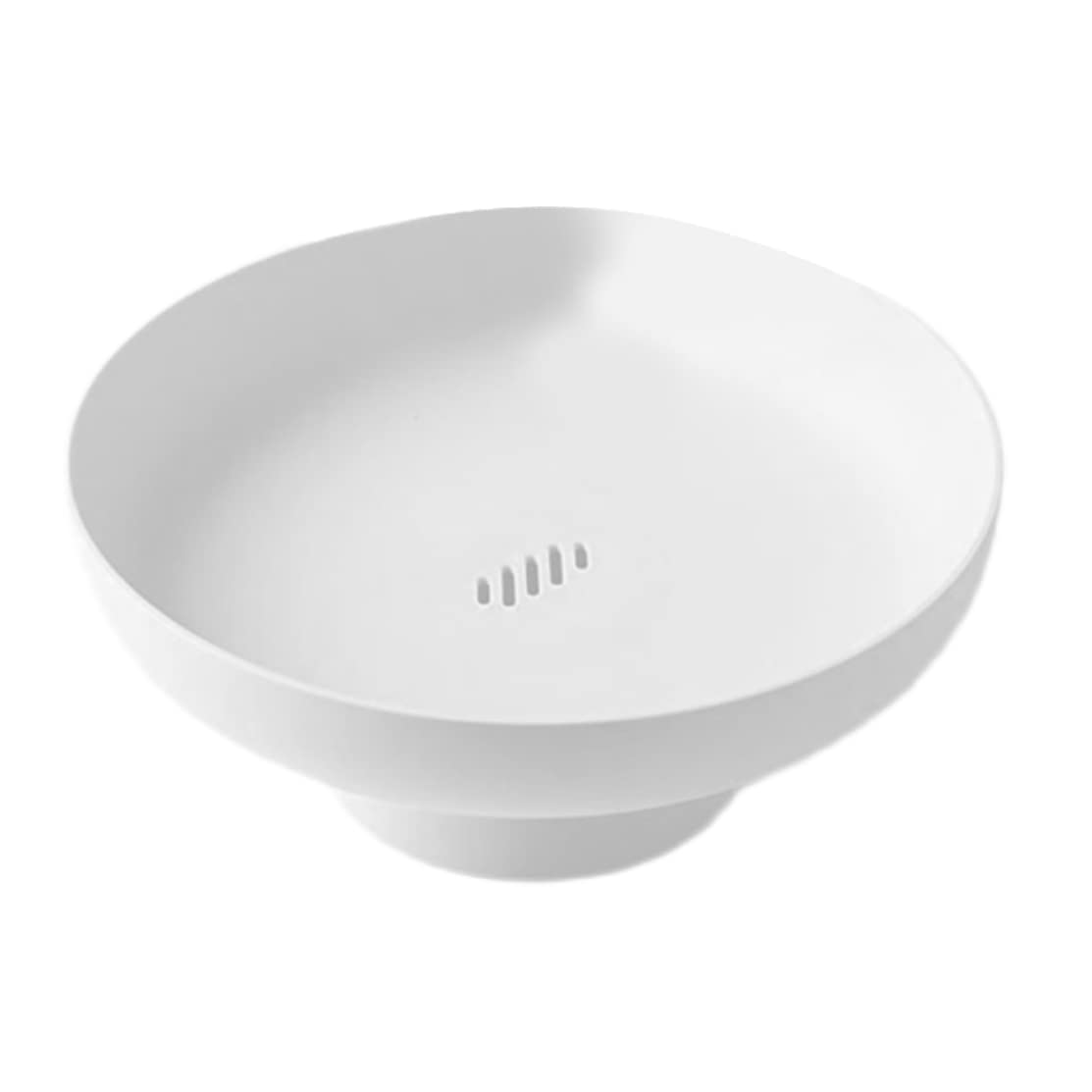 Syglawnd Fruit Bowl Round Tray with Drain Holes with Detachable Base for Snacks, White