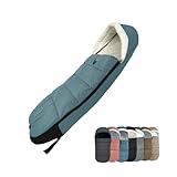 Universal Pushchair Footmuff for Babyzen YOYO/YOYO2 & Bugaboo, Waterproof Fabric Base, Easy-Clean, Warm Foot Cover for Strollers (Aqua)