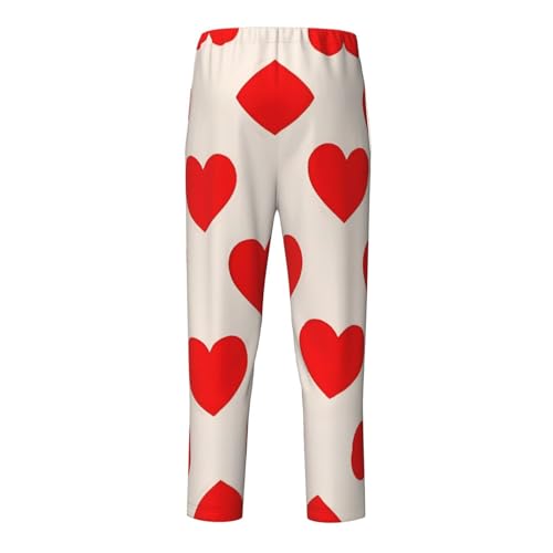 Pajama Pants Pajama Bottoms with Elastic Waistband Sleepwear Lounge Pants, Love Hearts2