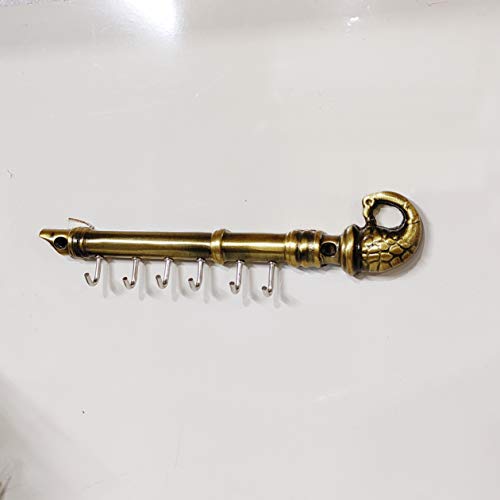 Image of KridayKraft Metal Peacock Flute Key Holder Decorative for Wall and Gift for Have House Warming Anniversaries, Birthday, Wedding Gifts, Return Gifts, Corporation Gifts...