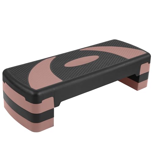 Fitvids Step Aerobic Platform, Exercise Step with levels Adjustable Height, Stackable Risers...