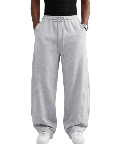 Wangdo Men's Baggy Sweatpants Wide Leg Lounge Cotton Casual Jogging Pants