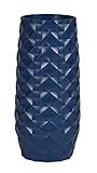 The Amaranth Vase - Unique Design for Easy Water Draining and Stem Access - Impact Resistant Plastic and Marble Blend - The Smart Vase for Floral Arrangements (Blue)