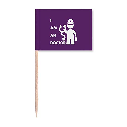 offbb Estetoscopio,Doctor. Palillo de Dientes s Marcador Topper Decoración del Partido
