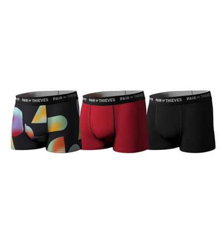 Pair of Thieves Super Soft Underwear for Men, 3 Pack Boxer Brief, Shape Wear, Medium