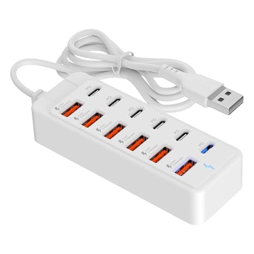 Concentrador USB - Adaptador Multifunción Tipo-C 66W - Concentrador USB C De Alta Velocidad Para Múltiples Dispositivos Y Uso En Hogar Oficina Estudios Biblioteca - Para Ordenador Portátil Teléfono Ta