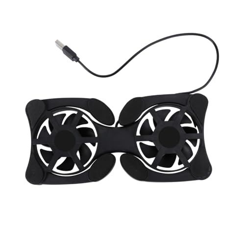 Ventilador portátil para laptop con base ajustable y doble USB miniatura 1