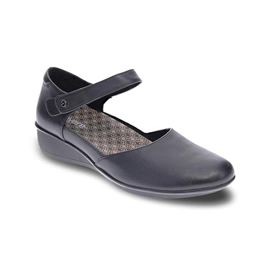 Revere Osaka Mary Jane - Premium Leather - Orthotic-Friendly Removable Insoles - Adjustable Strap - Arch Support - Stylish Wedges for All-Day Comfort
