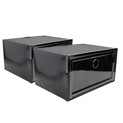 DOITOOL Shoes Case 34x18x25cm Storage Case Plastic Shoe Box Home Storage Organizer