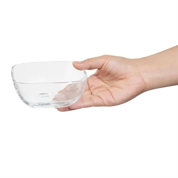 Olympia Cuenco cuadrado de cristal bajo para aperitivos, 306 ml, 109 x 50