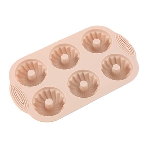Molde de horno de silicona | 6 compartimentos resistentes al calor, de silicona para magdalenas y cupcakes, para tartas, chocolate, caramelos, gelatina, galletas, dulces, casa, cocina, fiestas