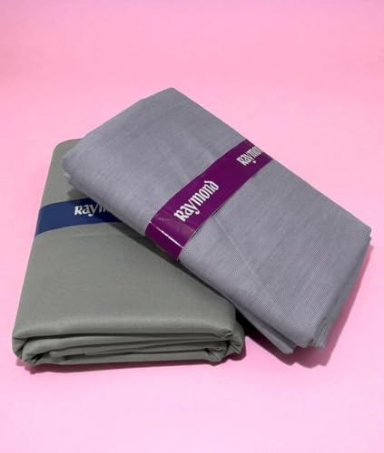 Image of Raymond Makers Men's Shirt & Trouser Fabric Combo with Premium Gift Box | Solid Shirt Fabric with Formal Trouser Fabric | Unstitched Dress Material for Office & Formal Wear