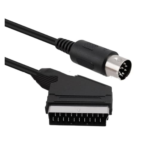 AANAN Cable SCART RGB DIN de 8 Pines a Macho de 21 Pines Compatible con Sega Genesis Modelo 1/Mega Drive 1