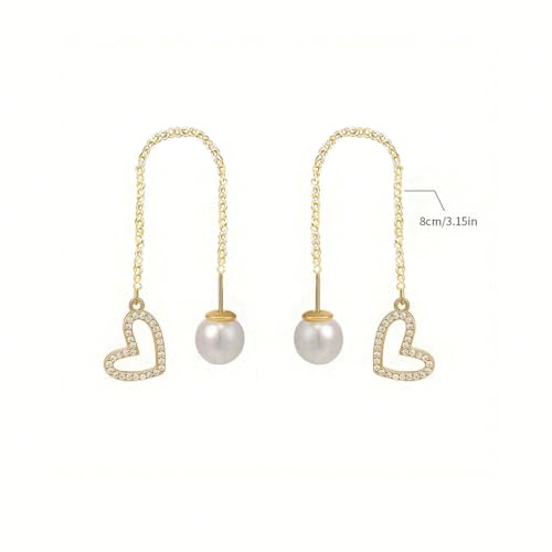 Pearl Heart Ear Threads for Festive Celebrations3