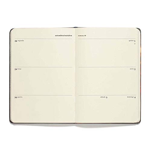 Agenda Planner Clássica, Vermelho, Semanal, 160 fls, Papel Pólen 80g/m², Tamanho Médio (14x21)