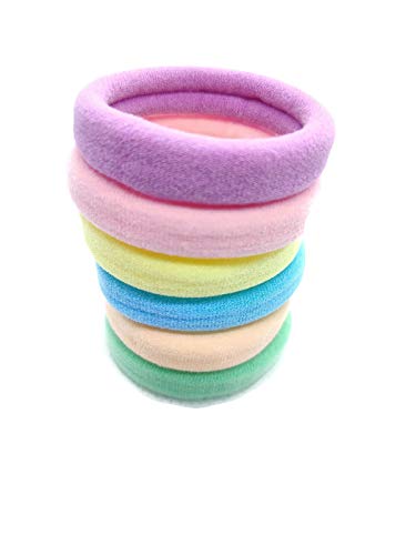 Hair Rubber Bands for Girls and Women Multi colored (6 Pieces)