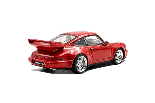 Solido Porsche 911 (964) RS 3.8 modelo 1:43 rojo miniatura 3
