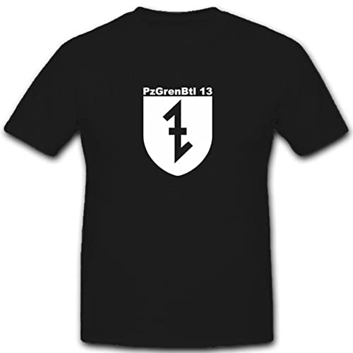 T-shirt PzGrenBtl 13 Wesendorf armée allemande noir 3XL