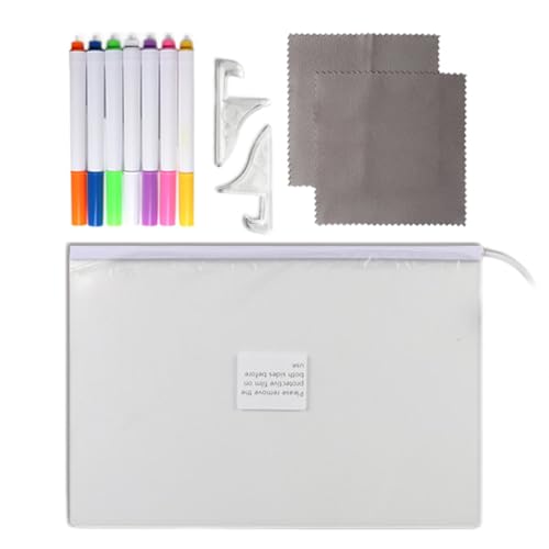 Zuasdvnk Lavagna acrilica cancellabile a secco con luce | Lavagna bianca da disegno | Lavagna acrilica cancellabile a secco con luce LED Nota Disegno Messaggio Lavagna per scuola casa