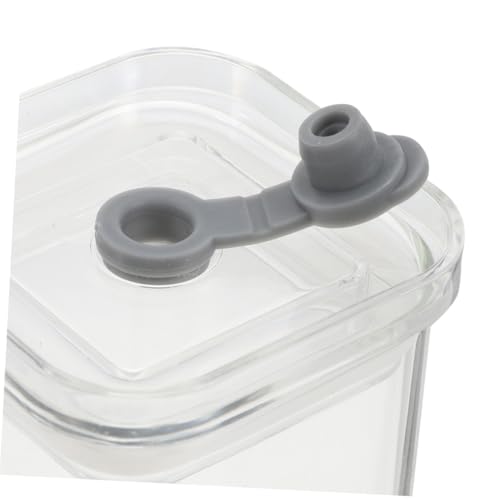 Vaso de vidrio transparente cuadrado resistente al calor con accesorios PRETYZOOM 4