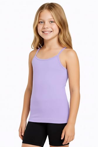 Image of Kurve Girl's Sleeveless Tank Top - Stretch Undershirts Cami Camisole, UV Protective Fabric, Rated UPF 50+ (Made in USA)