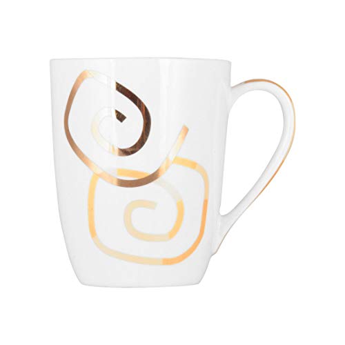 Image of U.P.C. Milk Mug Set of 2 | Ceramic & Bone China Coffee Milk Cups | Designer Printed Tea Coffee Mug Set | Large Capacity Milk Mugs | Microwave Safe Cup Set (MM512)