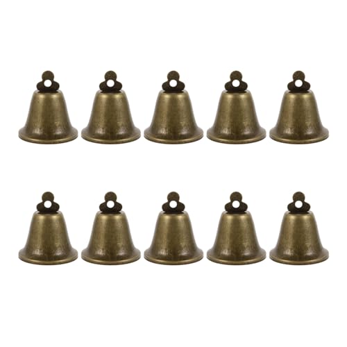 Yardenfun 10pcs Vintage Iron Bells Antique Bells for Decoration Collar Farm Decor Cattle Pendants