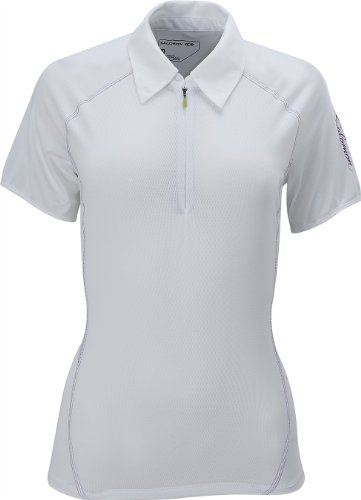 Polo de Moto pour Femme SALOMON en maille respirante noire