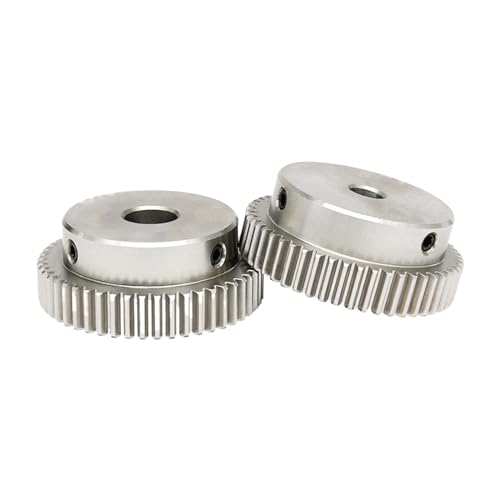 Bevel Gear Pinion Hardware Mechanical Gear Wheel 1M-49T/50T Bore Size 8/10/12 Mm 304 Steel Motor Gear Teeth Thickness 10 Mm Total Height 20 Mm(10 mm-50 Teeth)
