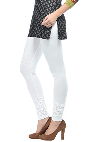 Image of Frenchtrendz Women's Cotton Spandex Stretchable Mid Rise Slim Fit Churidar Leggings Pull On