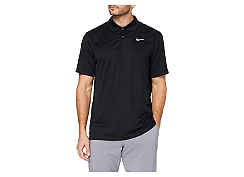 Nike Men's Nike Dri-fit Victory Polo, Black/White, Large