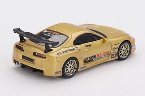 Mini GT 1/64 Toyota Supra (A80) GT-300 Top Secret Gold miniatura 2