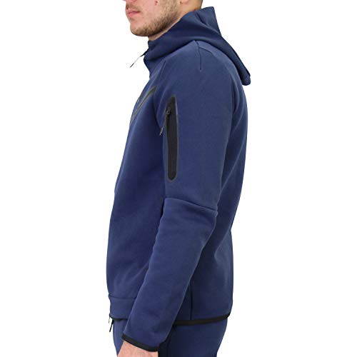 Nike men Sportswear Tech Fleece Full-Zip Hoodie, Midnight Navy, X-Large2