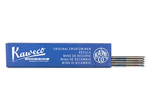 Kaweco Lot de 5 recharges D1 pour stylo à bille 1,2 mm bleu | 5 recharges bleues pour stylo bille I recharge I recharge pour stylo multicolore | 1,2 mm de...