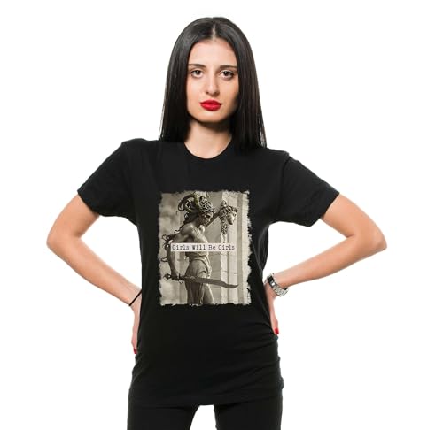 Girls Will Be Girls Shirt, Medusa with The Head of Perseus Tee, Feminist Shirt3