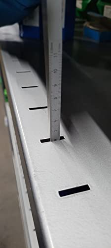 WRS Präz.-Messkeil aus Stahl, mattverchromt, Messbereich 0,5-11 mm, 110 mm lang, Ablesung: unten 0,1 mm/oben 0,05 mm, Skala gelasert, im Etui