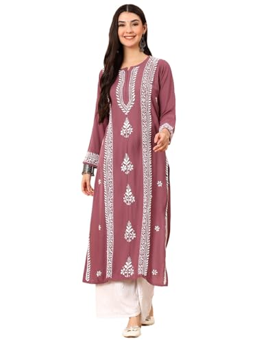 Kurti à manches 3/4 ethnique et décontracté en viscose douce GoSriKi