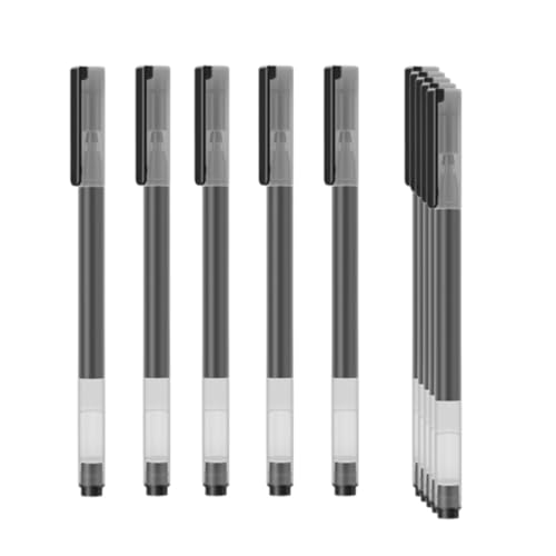 Bolígrafos Gel 0.5mm Punta Fina Pack de 10 Negro