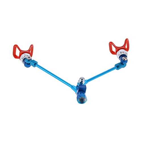 Airless-Farbspritzpistole, Doppeldüse, Einfache Montage und Installation, Praktische Doppeldüse, mit Stangen-Metallverlängerung, Zubehör-Ersatz, für Titan Wagner-Düsenhalter