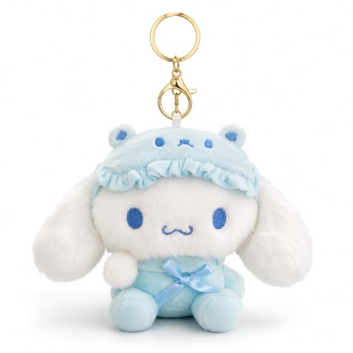 Image of Wanna Party Cute Blue Puppy Plush Keychain, Soft Kawaii Stuffed Toy Bag Charm with Metal Key Ring