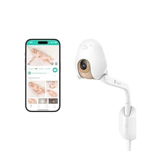 Cubo Ai Plus Smart Baby Monitor with Wall Mount: Sleep Safety Alerts for Covered Face, Danger Zone & Sleep Analytics – 1080p HD Night Vision Camera, 2-Way Audio, Cry & Temperature Detection
