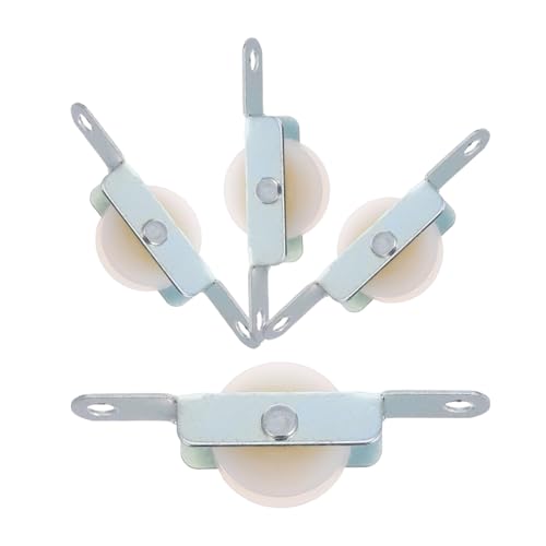 Soporte de polea para paraguas, juego de cuerda deslizante para sombrilla, soportes deslizantes de doble rodamiento, kit de polea de repuesto de 4 piezas, herramienta perfecta para balcón, patio