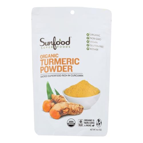 Sunfood Organic Turmeric Powder - Turmeric Powder Organic, Ground...