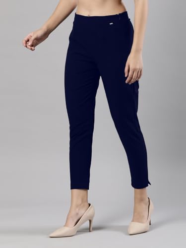 Image of Femmora Comfortable Fit Solid Straight Pant, Breathable Cotton Fabric with Side Zip Button Closure, for Women, Pack of 1