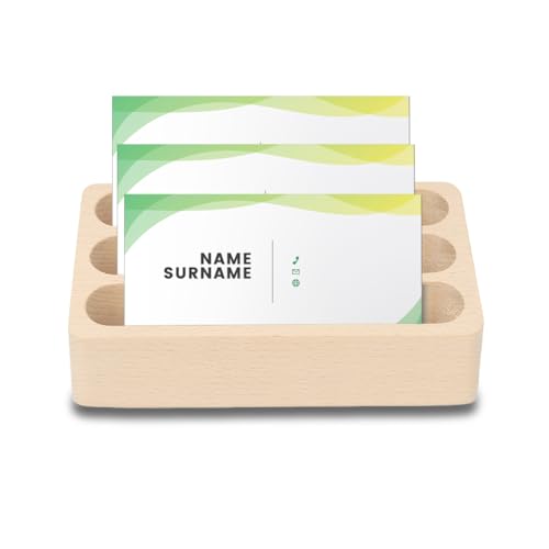 Soporte para tarjetas de visita con alta estabilidad y tres niveles organizadores 8