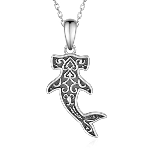 925 Sterling Silver Hammerhead Shark Pendant Necklace Jewelry Sterling Silver Ocean Jewekry