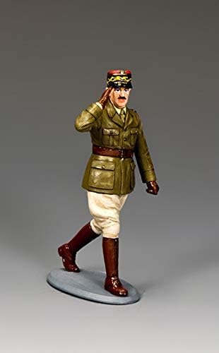 King & Country Toy Soldiers D Day DD328 Francés General Charles De Gaulle Escala 1:30 Peltre