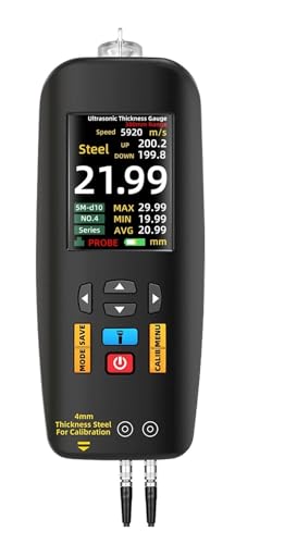 Medidor de Grosor de Pintura Digital Ultrasonico T7, Rango 0.01 a 300 mm para Metal y Tubos de Acero, Recargable miniatura 1