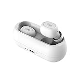 QCY T1C Auriculares Bluetooth, Deportivos inalámbricos en el oído, 20 Horas de reproducción, Sonido estéreo, Micrófono, Blanco